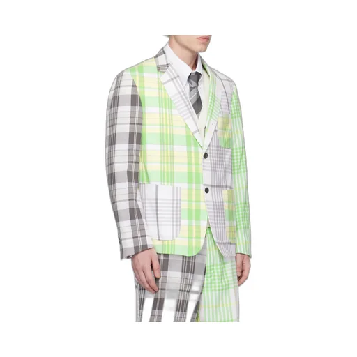 Checked Single-Breasted Blazer