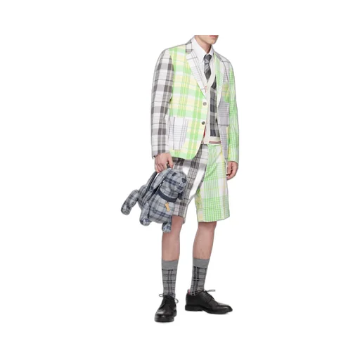 Checked Single-Breasted Blazer