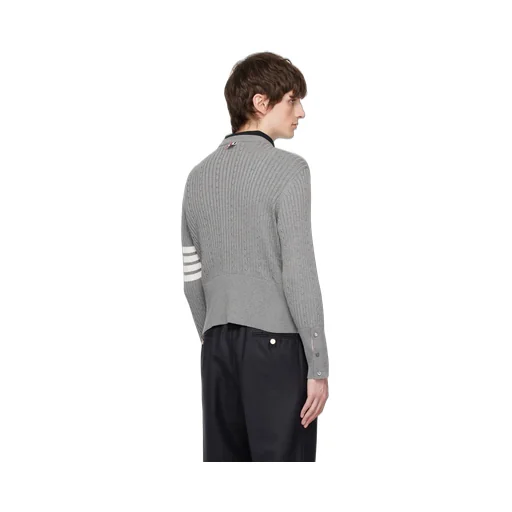 4-Bar Stripe Detailed Crewneck Jumper