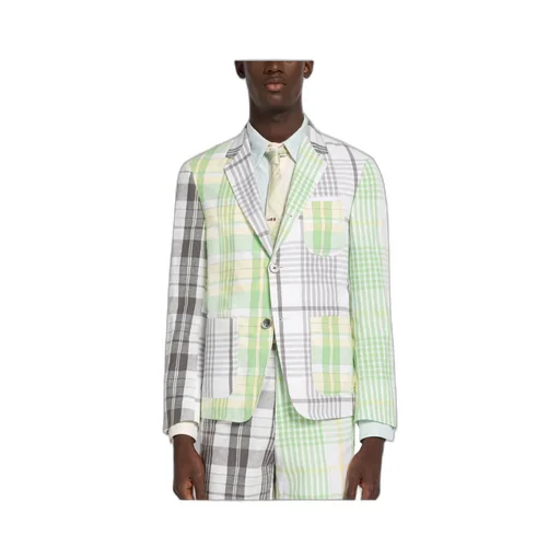 Checked Single-Breasted Blazer