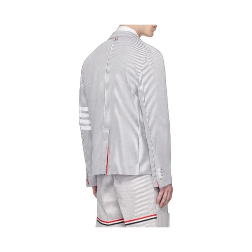 4-Bar Striped Single-Breasted Blazer