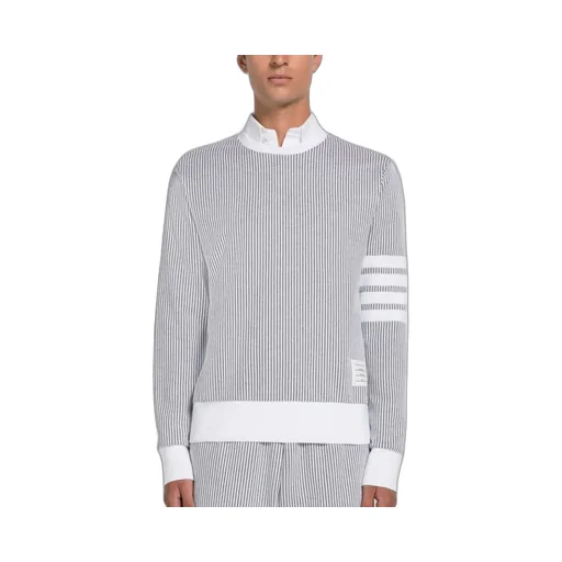 4-Bar Stripe Seersucker Sweatshirt