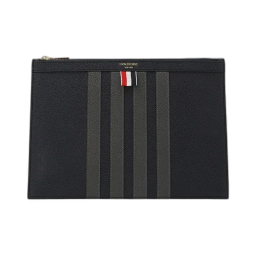 Small 4-Bar Striped Zipped Wallet