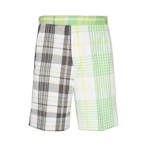 Checked Panelled Shorts
