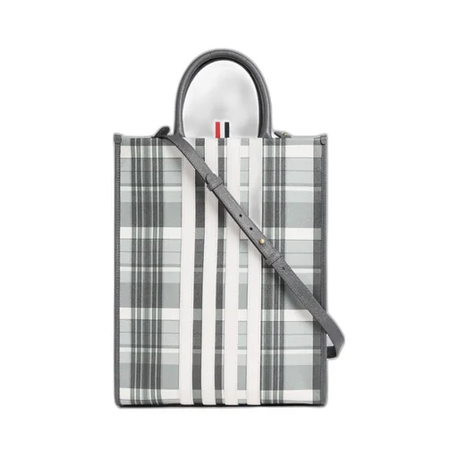 4-Bar Striped Top Handle Bag