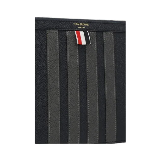 Small 4-Bar Striped Zipped Wallet