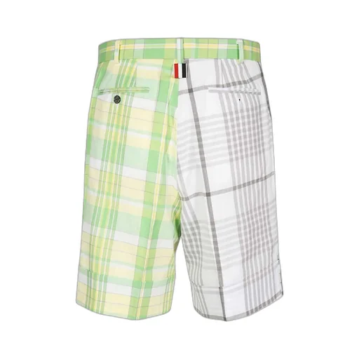 Checked Panelled Shorts