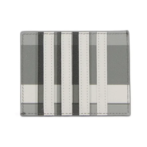Logo-Tag Check-Pattern Cardholder