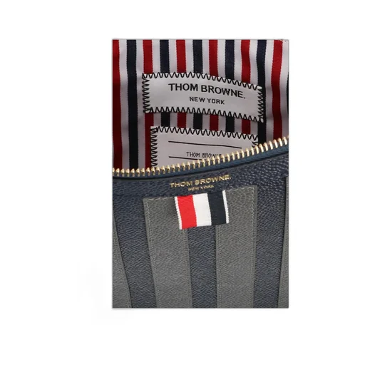 Small 4-Bar Striped Zipped Wallet