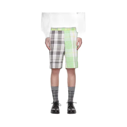 Checked Panelled Shorts