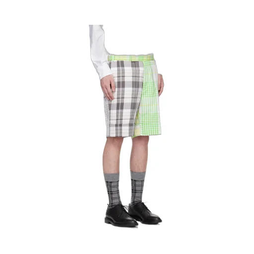 Checked Panelled Shorts