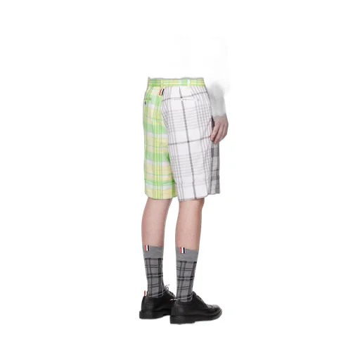 Checked Panelled Shorts