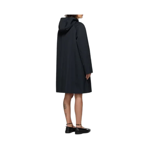 Single-Breasted Drawstring Hooded Parka