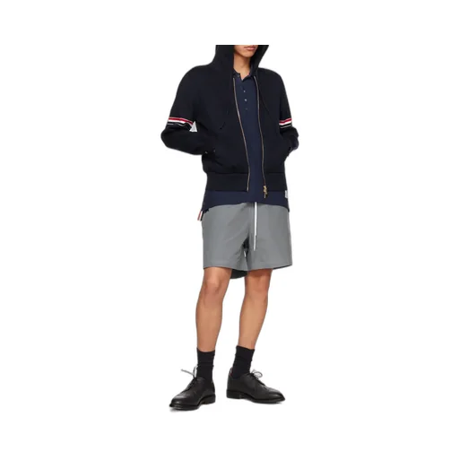 Zip-Up Drawstring Hoodie