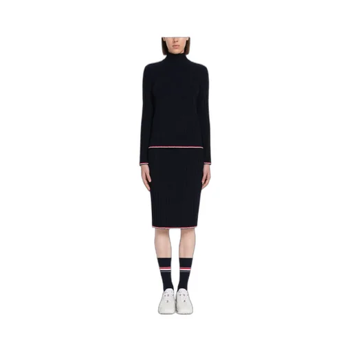 Ribbed Knit Turtleneck Jumper