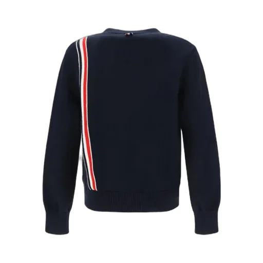 Rwb Striped Intarsia Button-Up Cardigan