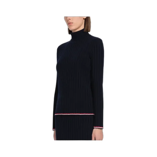 Ribbed Knit Turtleneck Jumper