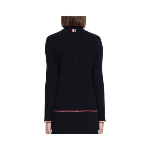 Ribbed Knit Turtleneck Jumper