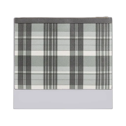Checkered Zipped Clutch Bag