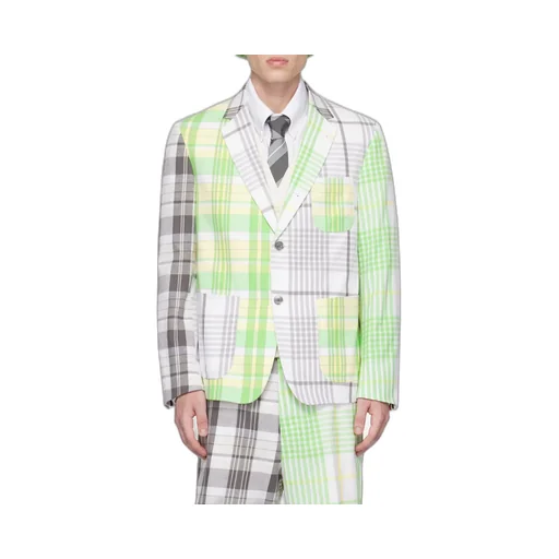 Checked Single-Breasted Blazer