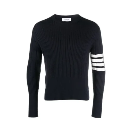 4-Bar Stripe Detailed Crewneck Jumper