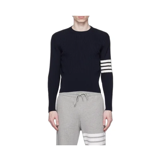4-Bar Stripe Detailed Crewneck Jumper