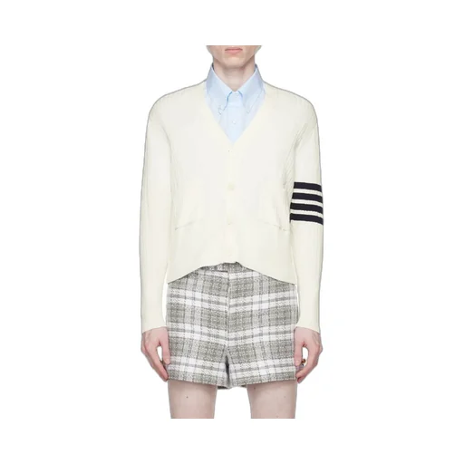 4-Bar Stripe Cable Knit Cardigan