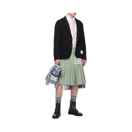 4-Bar Striped Single-Breasted Blazer