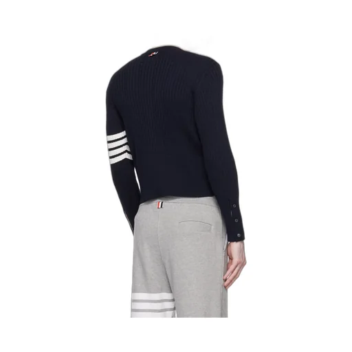 4-Bar Stripe Detailed Crewneck Jumper