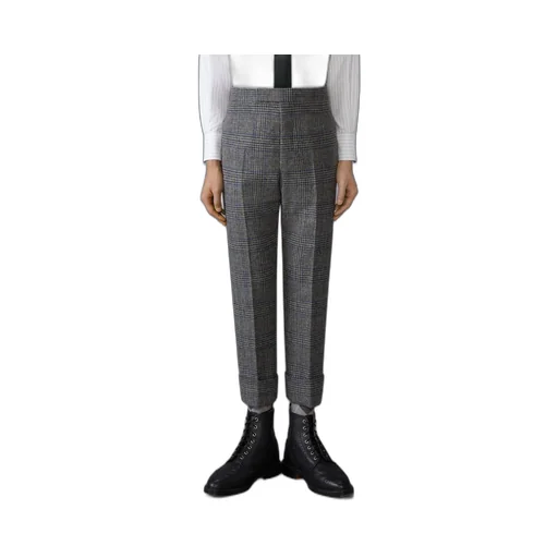 Prince Of Wales-Pattern Tweed Trousers