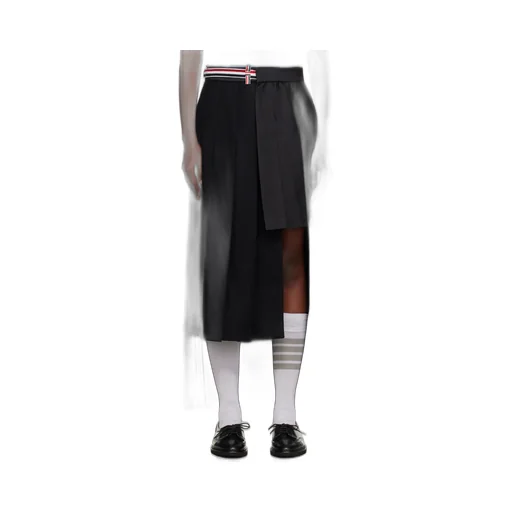 Pleated Panelled Maxi Skirt