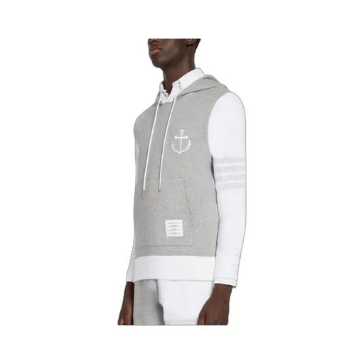 Anchor Embroidered Drawstring Hoodie