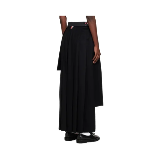 Pleated Panelled Maxi Skirt