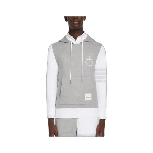 Anchor Embroidered Drawstring Hoodie