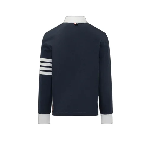 Long-Sleeved Knitted Polo Shirt