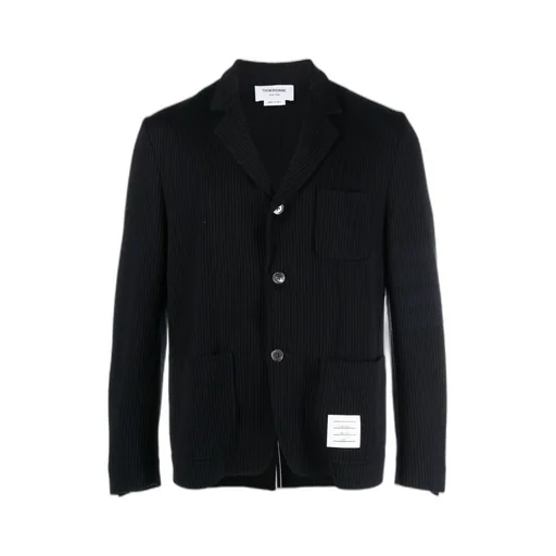 4-Bar Striped Single-Breasted Blazer