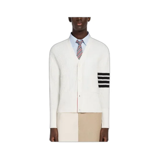 4-Bar Stripe Cable Knit Cardigan
