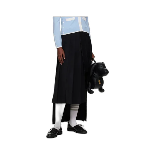 Pleated Panelled Maxi Skirt
