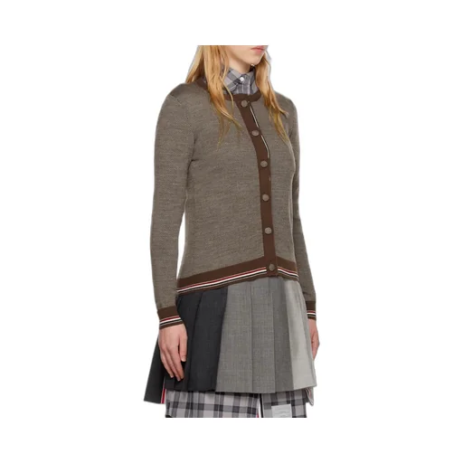 Crew Neck Wool Cardigan