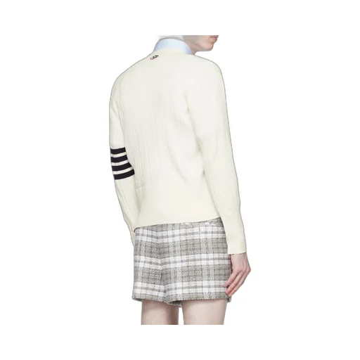 4-Bar Stripe Cable Knit Cardigan
