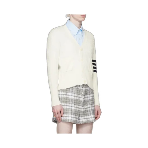 4-Bar Stripe Cable Knit Cardigan