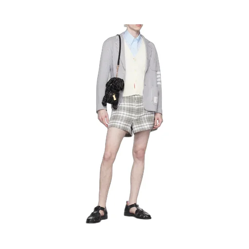 4-Bar Stripe Cable Knit Cardigan