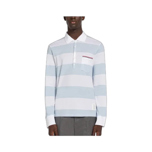 Striped Long-Sleeved Polo Shirt