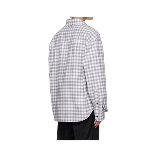 Gingham-Pattern Buttoned Shirt