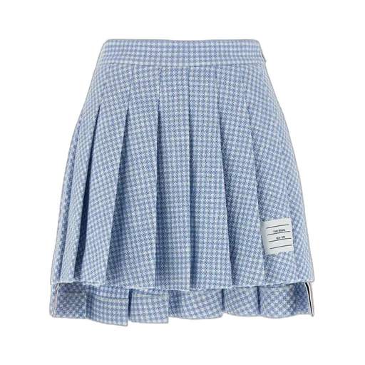 Pleated Checked Mini Skirt