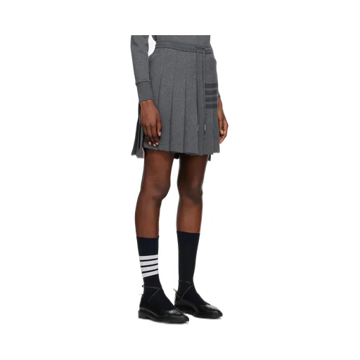 4-Bar Pleated Mini Skirt