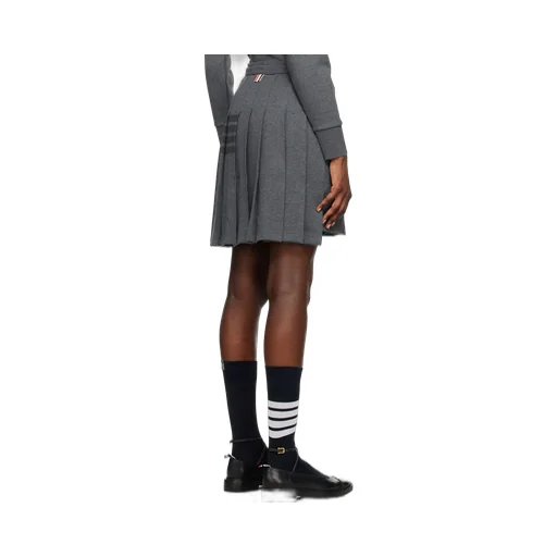 4-Bar Pleated Mini Skirt