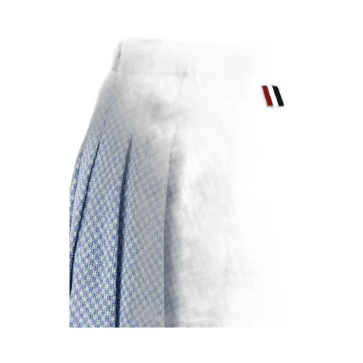 Pleated Checked Mini Skirt