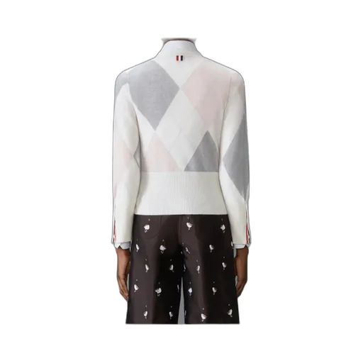 Argyle Intarsia Cashmere Cardigan
