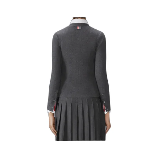 Pointelle Ribbed Knit Cardigan